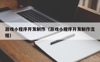 丽江游戏小程序开发制作（游戏小程序开发制作流程）